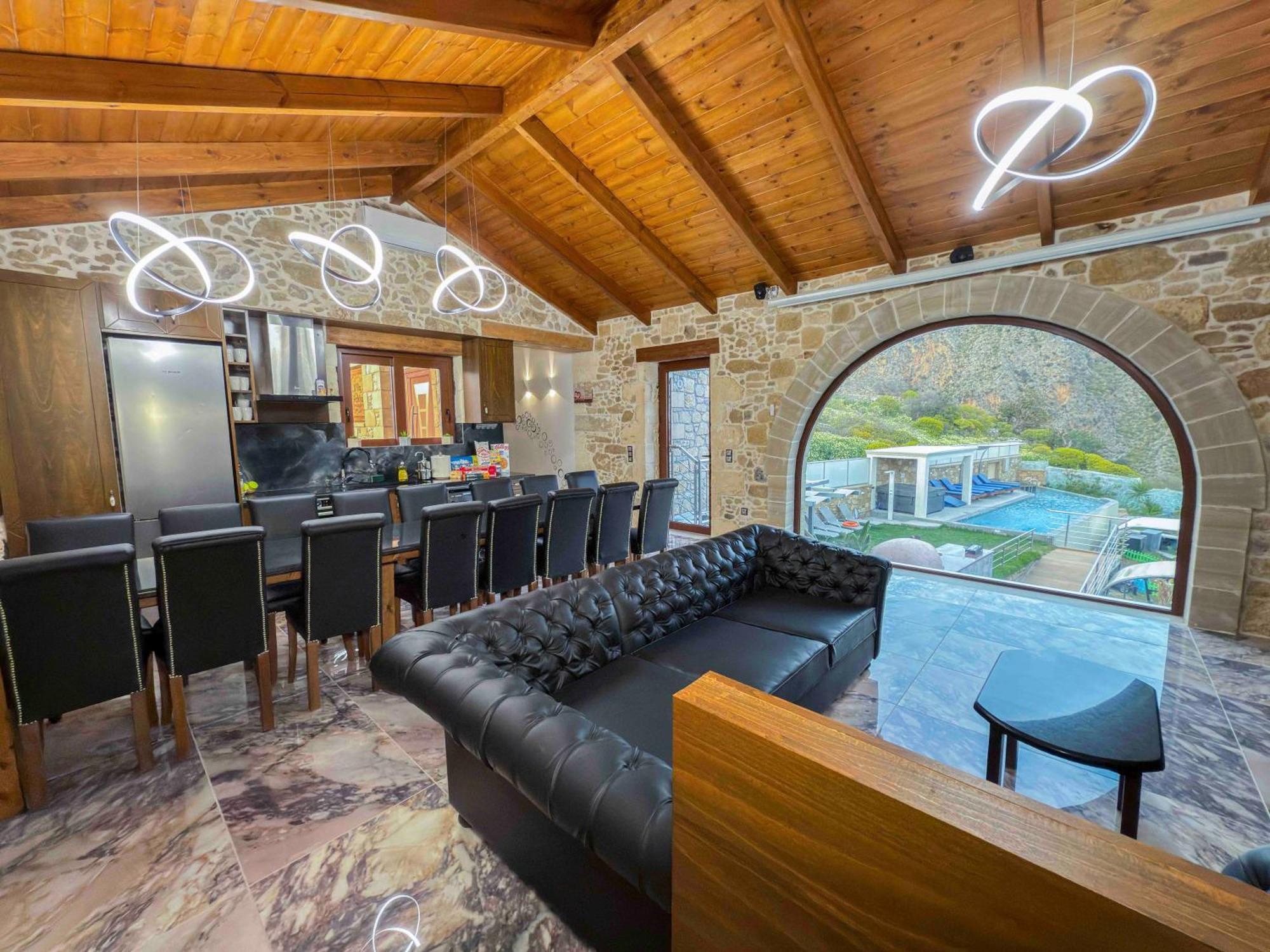 Heated Private Ozone Salt Pool, Jacuzzi, Cinema Inside & Outside, Ping Pong, Billiard, Ps5, Playground, Giant Chess, Giant Monopoly, Table Football, 3X Surround Sound - Villa Rokka Luxe Kíssamos Екстериор снимка